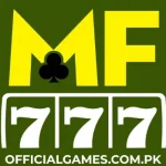 MF777 app icon featuring shiny golden 777 numbers on a vibrant purple background.